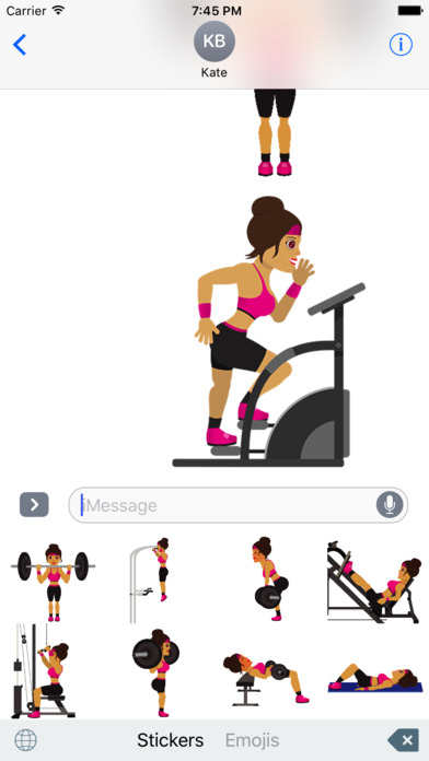 FitGirlMoji -Workout & Gym Emoji Animated Stickers screenshot 4