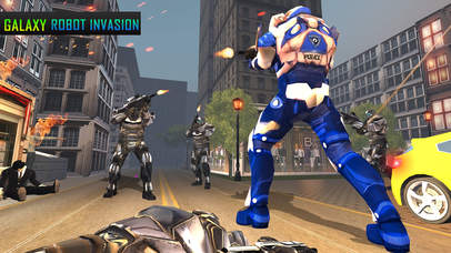 Flying Robot Police Hero Battle screenshot 2