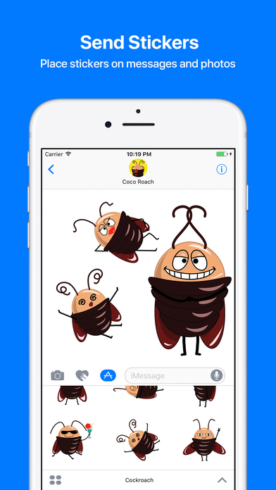 Cockroach - Stickers for iMessage screenshot 3