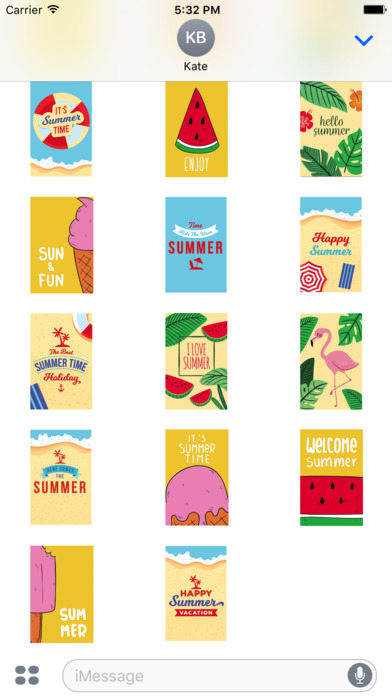 Summer card - Beach stickers screenshot 4