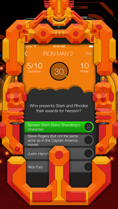 Quiz Up The Iron Hero Pro screenshot 2