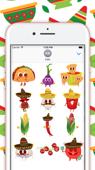 Mexican Food Lover; Cute Mexican Foodie Characters screenshot 2