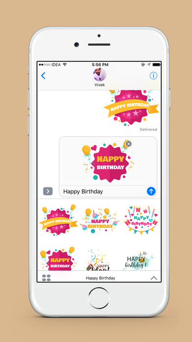 Happy Birthday Sticker Pack for iMessge screenshot 3