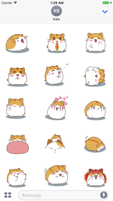 Fat Hamster Animated Stickers screenshot 2