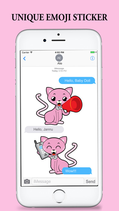 Pink Partner Stickers for iMessages screenshot 4