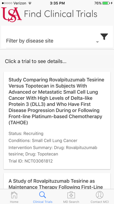 USA Health Clinical Trials screenshot 2
