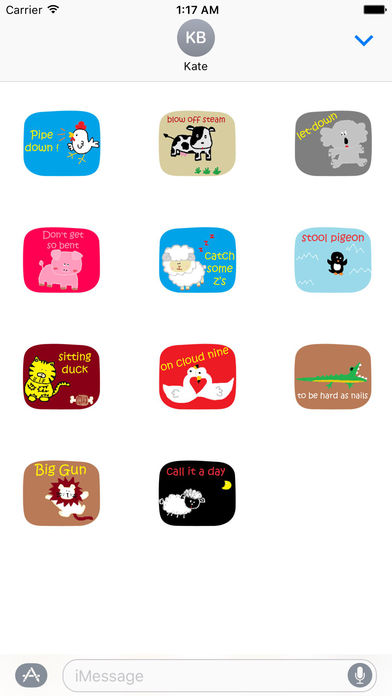 American Slang with Cute Animals Sticker screenshot 3