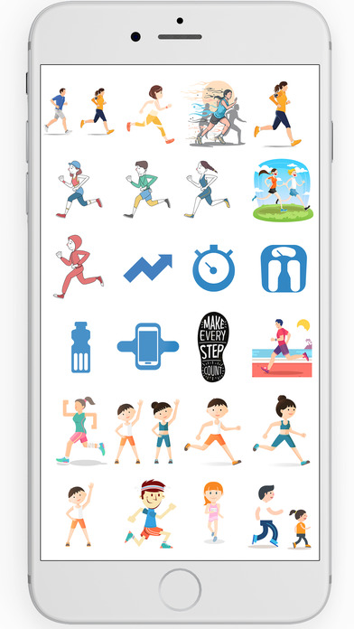 Running Sticker Pack runners emojis screenshot 3