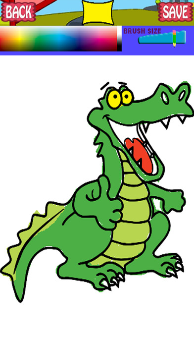 Cartoon Crocodile Painting Coloring Book screenshot 2