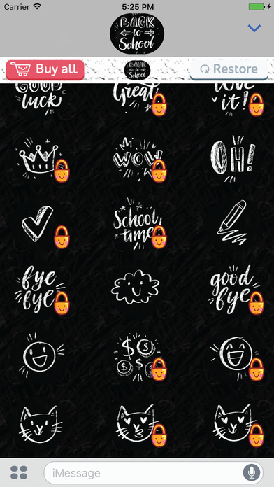 Back To School! Stickers for iMessage screenshot 4