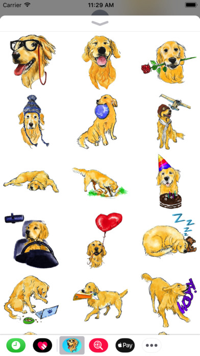 Golden Retriever Illustrated Stickers screenshot 2