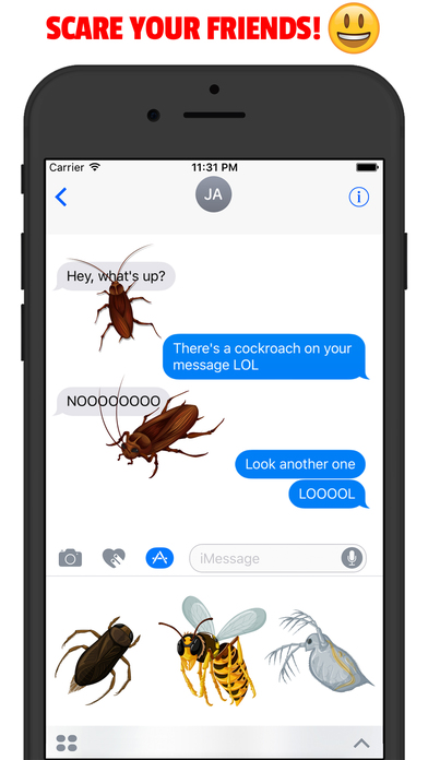 InsectMoji - Scare Your Friends Prank for iMessage screenshot 2