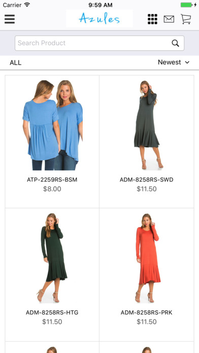 Azules - Wholesale Clothing screenshot 2