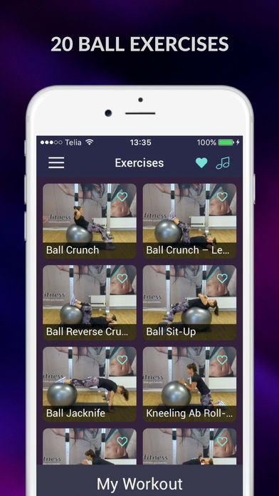Fitness Ball Stability Workout Balance Exercises screenshot 4