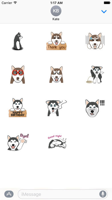 Huskymoji - Smart Husky Dog Emoji Sticker screenshot 3