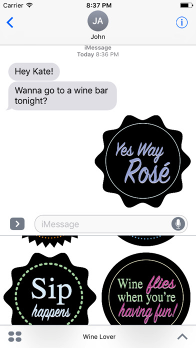Wine Lover Sticker Pack screenshot 3