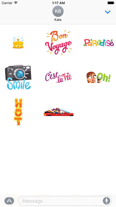 Love and Summer Vacation Emoji Sticker screenshot 3