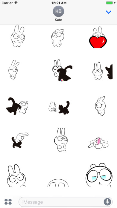 Animated Bunny Love Sticker screenshot 2
