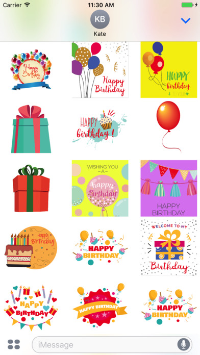 Happy Birthday stickers emoji screenshot 4