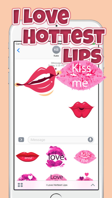 I Love Hottest Lips Stickers screenshot 2