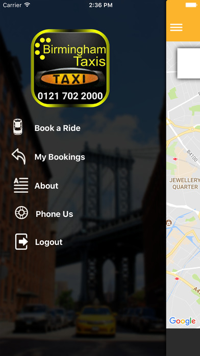 Birmingham Taxis Booking App screenshot 2