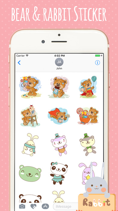 Bear Rabbit Stickers screenshot 3