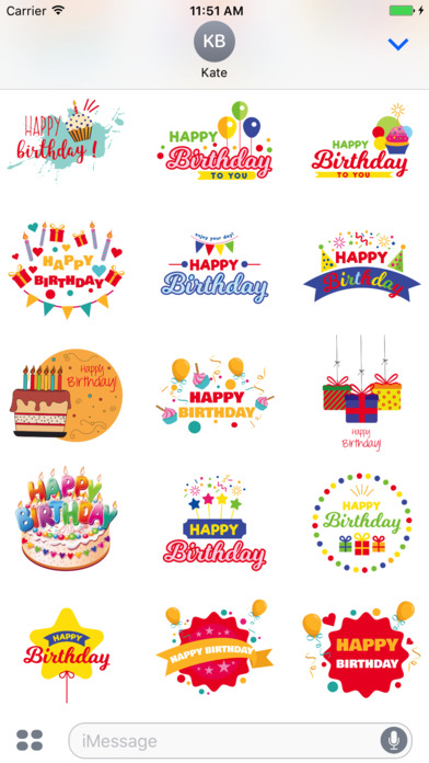 Happy Birthday stickers cards screenshot 2