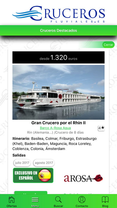Cruceros Fluviales screenshot 4