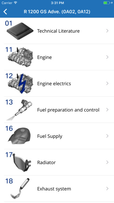 Moto parts for BMW with diagrams screenshot 3