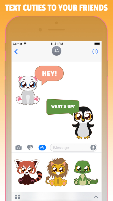 ZooMoji - New 2017 Zoo Animals Stickers Emoji App screenshot 2