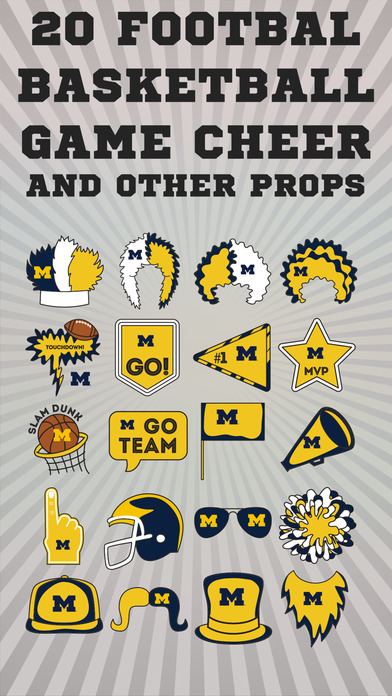 Michigan Wolverines Photo Booth Stickers screenshot 3
