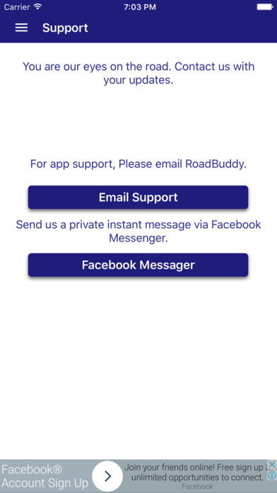 RoadBuddy Spotted:VOSA  - with ads screenshot 4