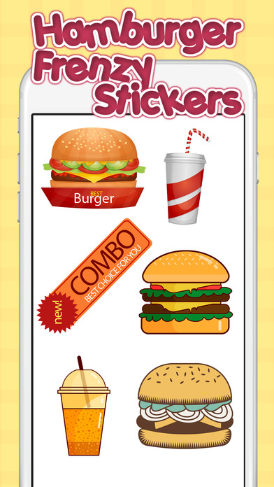 Hamburger Frenzy Stickers screenshot 3