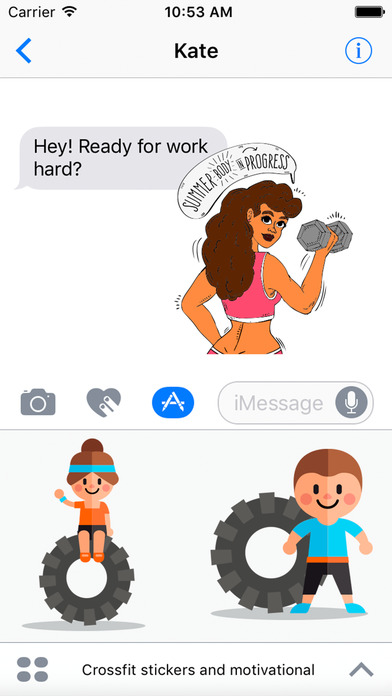 Crossfit stickers and motivational screenshot 2