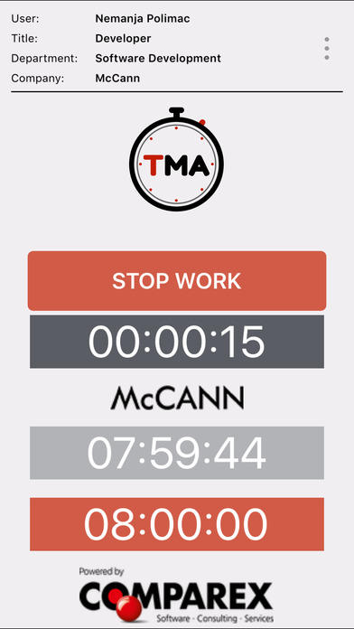 COMPAREX Time Management Application (CPX TMA) screenshot 4