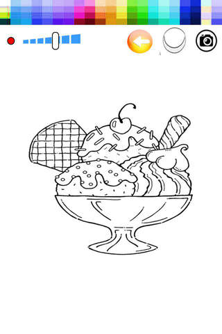 Ice cream coloring lovely images screenshot 2