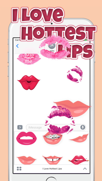 I Love Hottest Lips Stickers screenshot 3