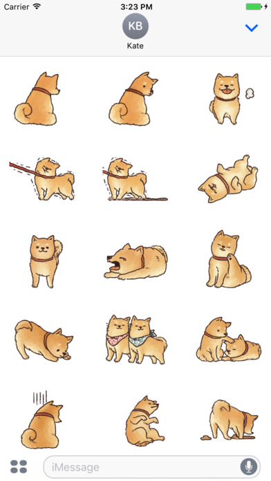 Shiba Dog Animated Stickers screenshot 2