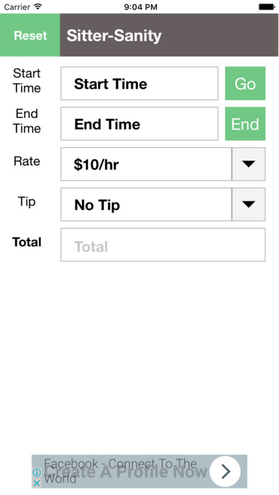 Sitter-Sanity:  Babysitter Cost Calculator screenshot 2