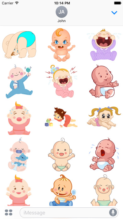 Cute Little Baby Boy And Girl Emoji Stickers screenshot 2