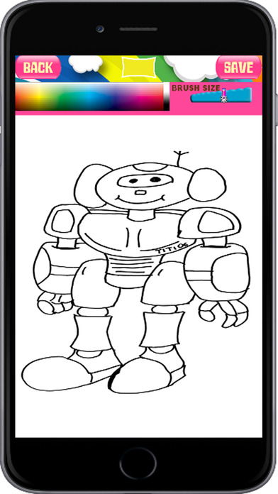 Coloring Book Iron Robot Cartoon Painting screenshot 4