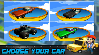 Blocky Pixel Taxi Car Racing 3D screenshot 3