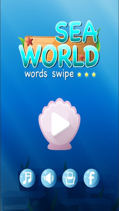 Sea World Words puzzle Swipe screenshot 2