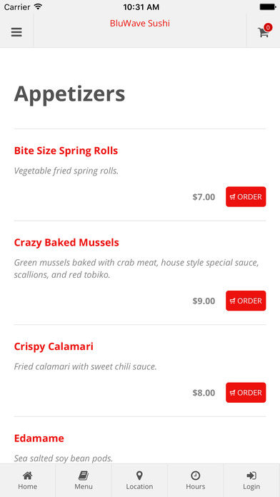 BluWave Sushi Online Ordering screenshot 2