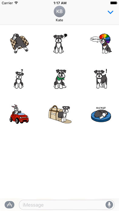 Miniature Schnauzer Dog - SchnauzerMoji Stickers screenshot 3