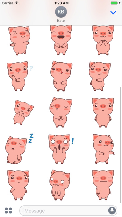 Pig Animated Lovely Stickers screenshot 3