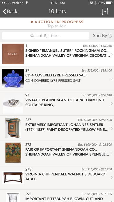 Jeffrey S. Evans & Associates Auctions screenshot 2