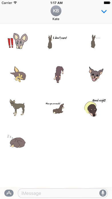 MinPinMoji - Miniature Pinscher Dog Sticker screenshot 3