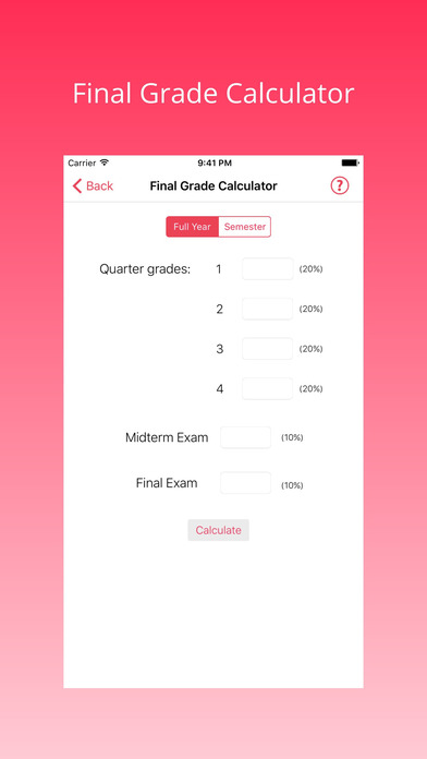 100 Percent - Grade Calculator screenshot 2