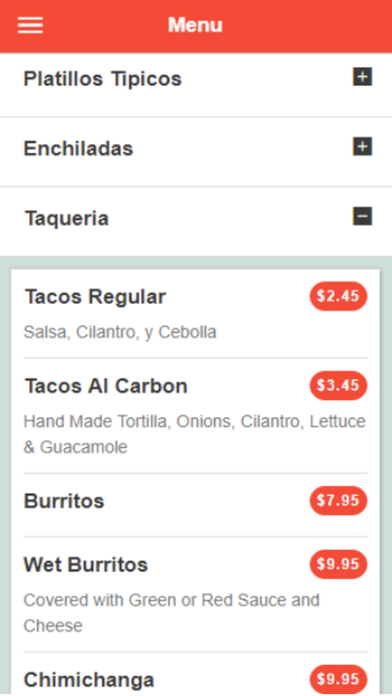 Tacos Al Carbon Ordering screenshot 3
